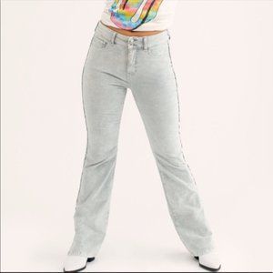 FREE PEOPLE CRVY Foxy Lady Velvet Bootcut Pants 33
